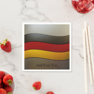 Germany Flag Colours-Chrome by Shirley Taylor Napkin