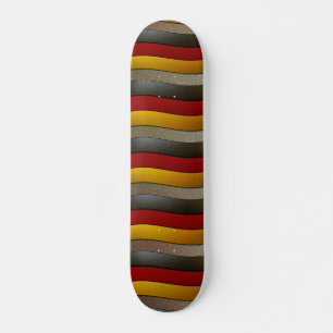 Germany Flag Colours-Chrome by Shirley Taylor Skateboard