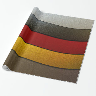 Germany Flag Colours-Chrome by Shirley Taylor Wrapping Paper