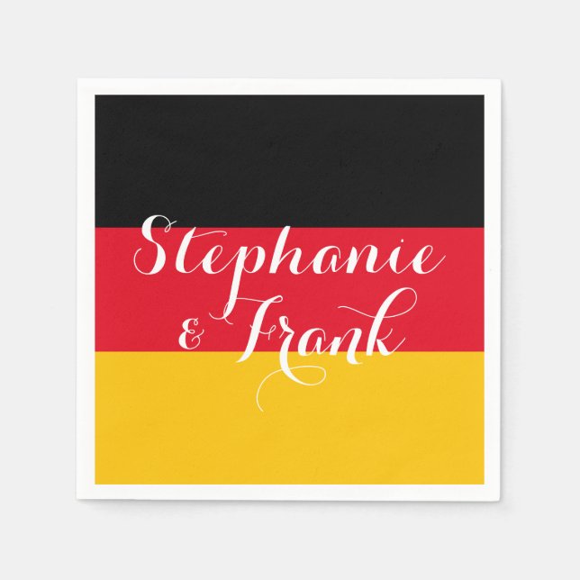 Germany Flag Colours Wedding Napkin (Front)