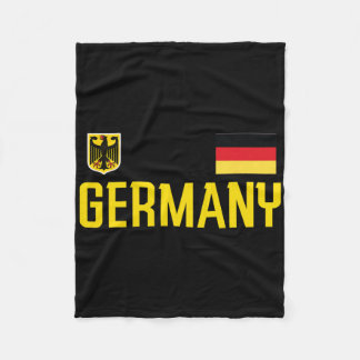 Germany Flag Deutschland Footbyll Soccer Fan Men W Fleece Blanket
