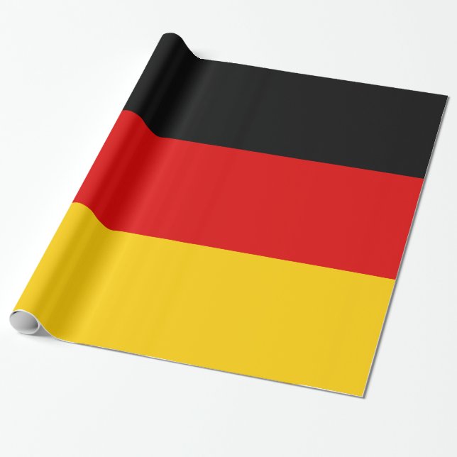 Germany flag - Deutschland Wrapping Paper (Unrolled)