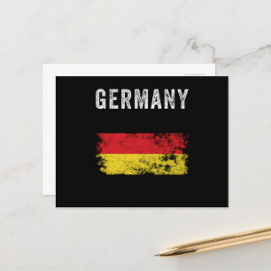 Germany Flag Distressed - German Flag Postcard