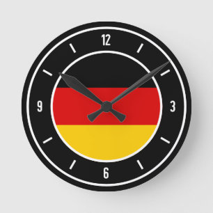 Germany Flag Elegant Round Clock