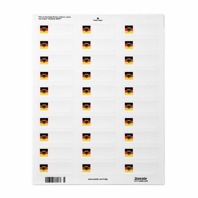 Germany Flag Emblem (Full Sheet)