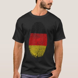 Germany Flag Fingerprint It Is In My Dna For Germ T-Shirt