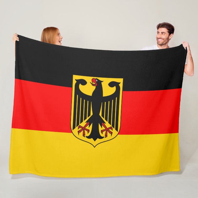 Germany Flag Fleece Blanket (In Situ)