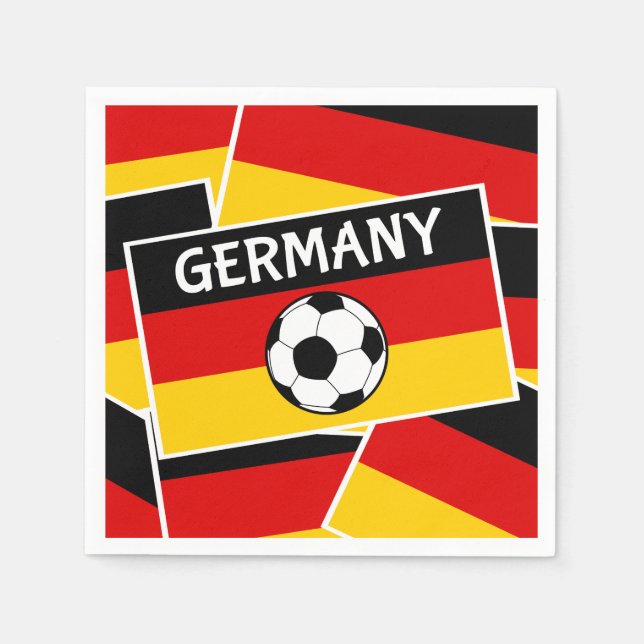 Germany Flag Football Napkin (Front)