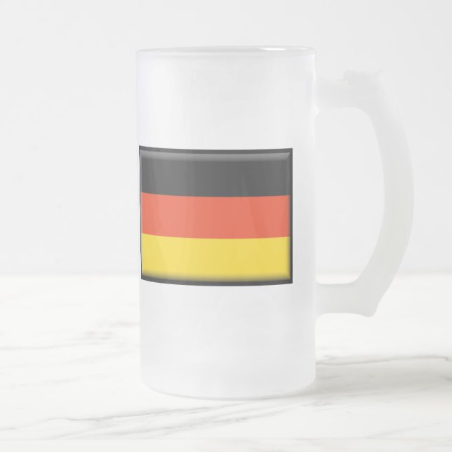Germany Flag Frosted Glass Beer Mug (Right)