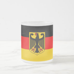 Germany Flag Frosted Glass Coffee Mug