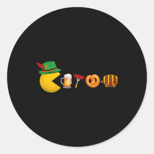 Germany Flag German Gamer Beer Festival Men Boys 1 Classic Round Sticker