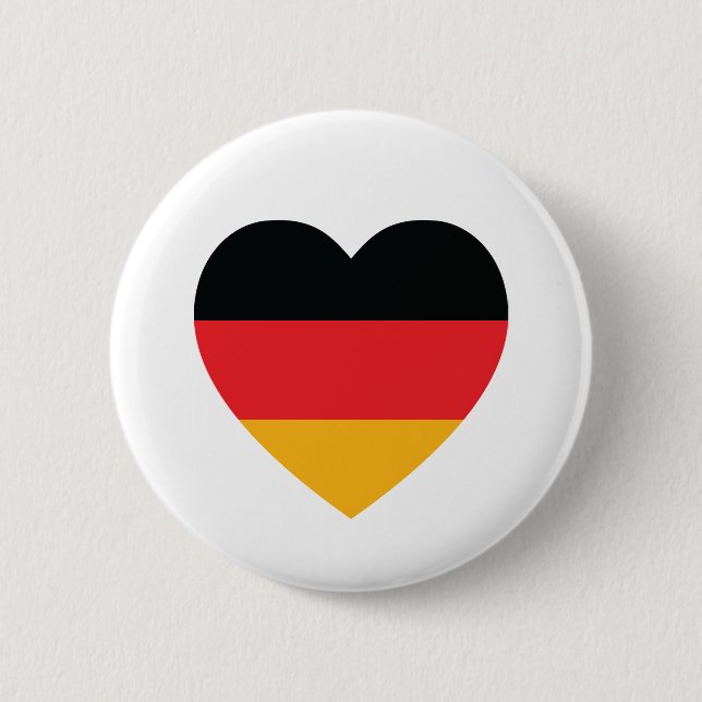 Germany Flag Heart Button (Front)