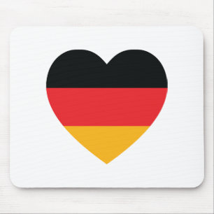 Germany Flag Heart Mouse Pad