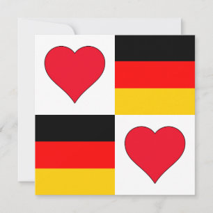 Germany Flag Heart Patriotic German Greeting Card