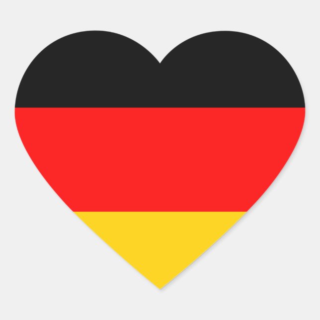 Germany Flag Heart Sticker (Front)