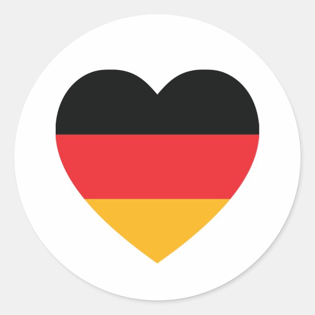 Germany Flag Heart Sticker (Front)