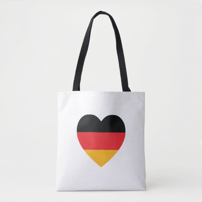 Germany Flag Heart Tote Bag (Front)