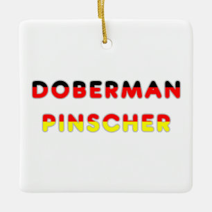 germany-flag in doberman pinscher name ceramic tree decoration