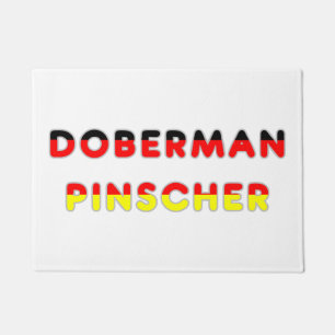 germany-flag in doberman pinscher name doormat