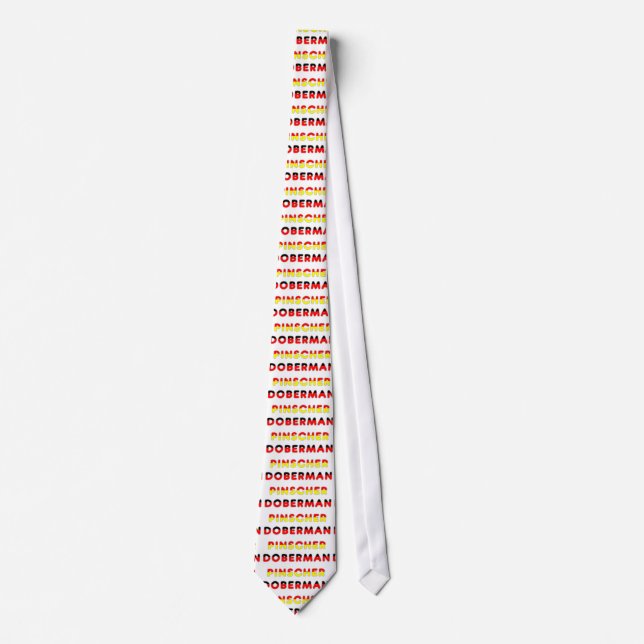 germany-flag in doberman pinscher name tie (Front)