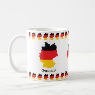 Germany Flag in Map Souvenir Design Coffee Mug