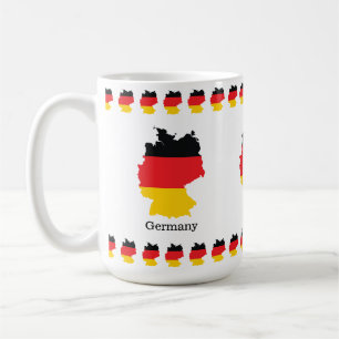 Germany Flag in Map Souvenir Design Coffee Mug