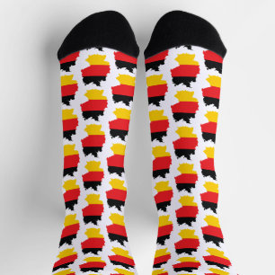 Germany Flag in Map Souvenir Design Socks