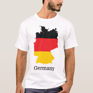 Germany Flag in Map Souvenir Design T-Shirt