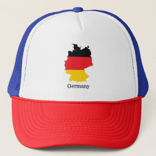 Germany Flag in Map Souvenir Design Trucker Hat