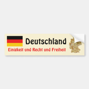 Germany Flag + Map Bumper Sticker