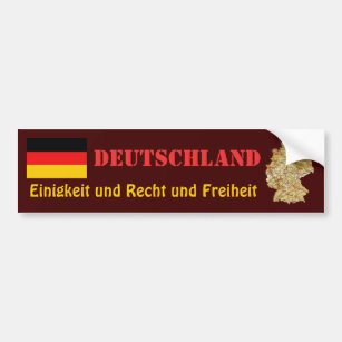 Germany Flag + Map Bumper Sticker