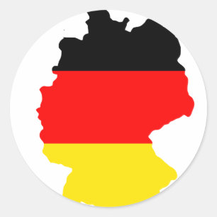 Germany flag map classic round sticker