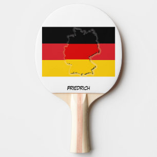 GERMANY FLAG & MAP Deutschland Personalised Ping Pong Paddle