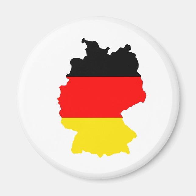 Germany Flag Map full size Magnet (Front)
