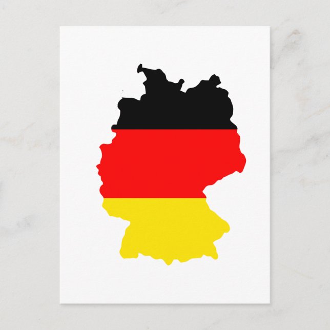 Germany flag map postcard (Front)