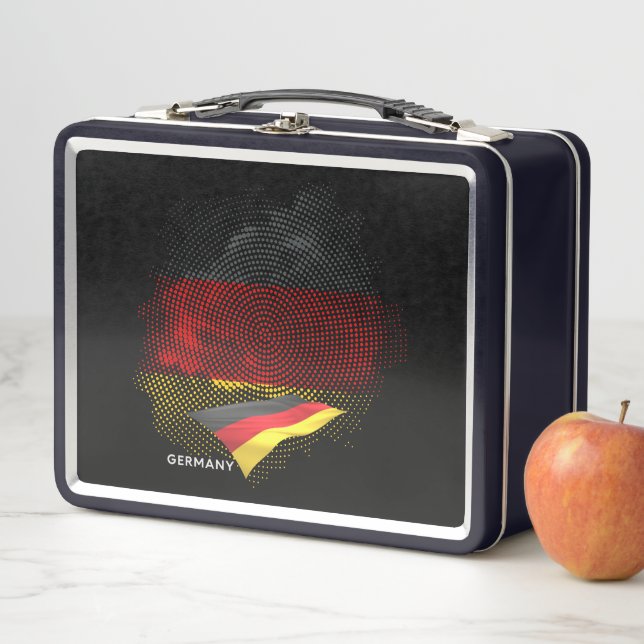 Germany flag metal lunch box (In Situ)