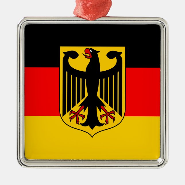 Germany Flag Metal Tree Decoration (Front)
