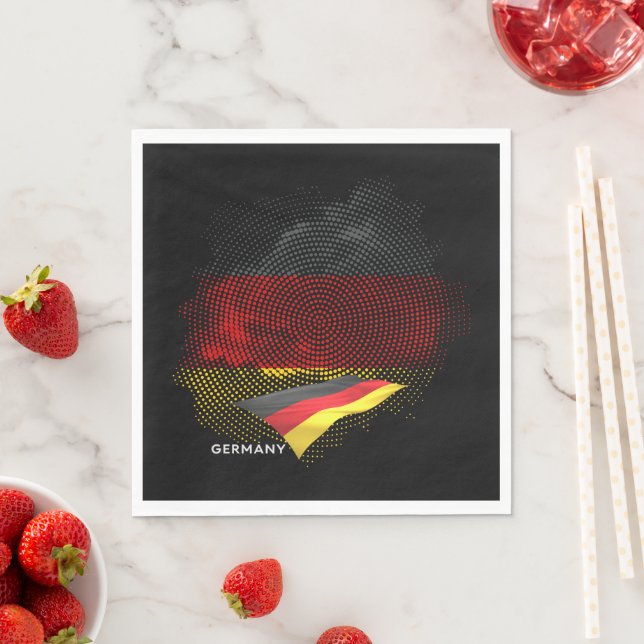 Germany flag napkin (Insitu)