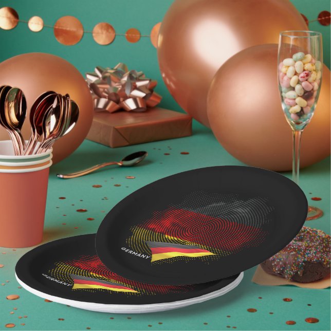 Germany flag paper plate (Multi)