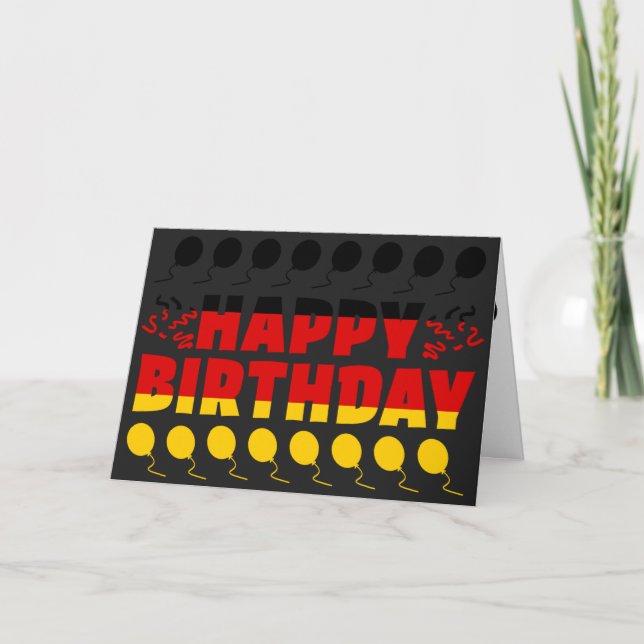 Germany Flag Patriotic Birthday Card (Front)