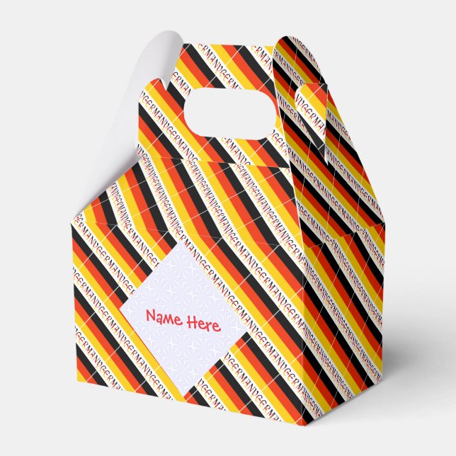 Germany Flag Personalized Gable Favour Box (Front Side)