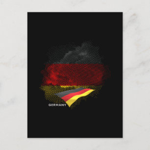 Germany flag postcard