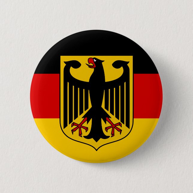 Germany flag quality 6 cm round badge (Front)