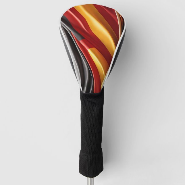 Germany flag silk texture  golf head cover (Front)