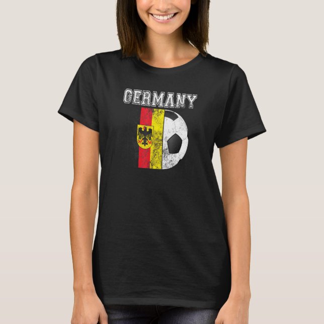 Germany Flag  Soccer Futbol Football T-Shirt (Front)
