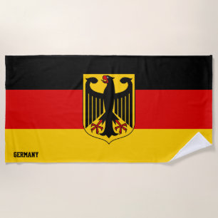 Germany Flag Splendid Patriotic Beach Towel