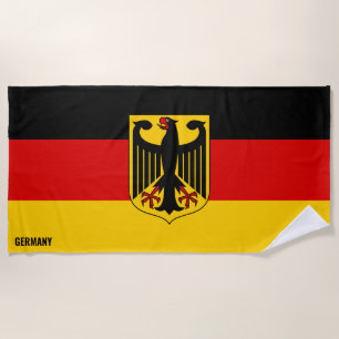 Germany Flag Splendid Patriotic Beach Towel