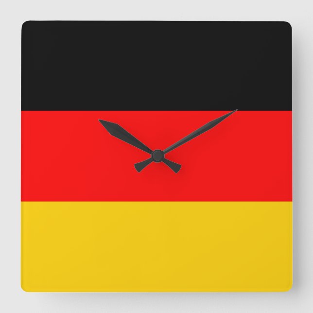 Germany Flag Square Wall Clock (Front)