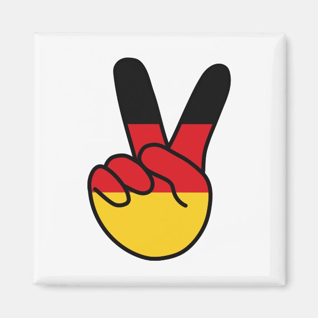Germany Flag V Sign Magnet (Front)