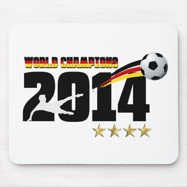 Germany Flag World Champion 2014 Soccer Mouse Mat (Front)